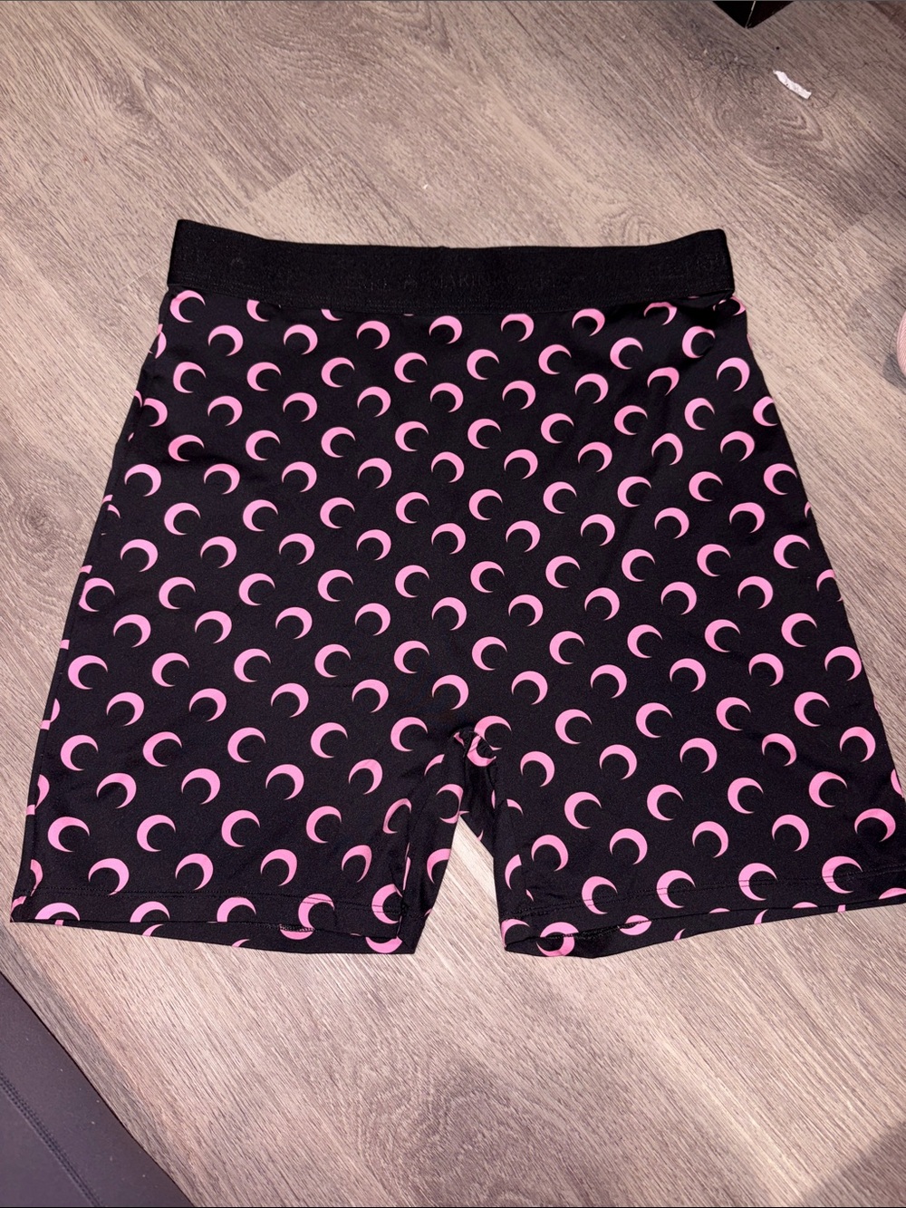 Marine Serre Black & Pink Biker Shorts